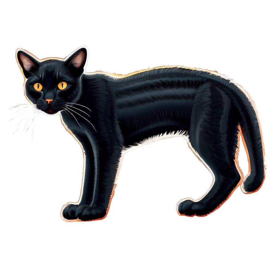 Black Cat Vector Png 43