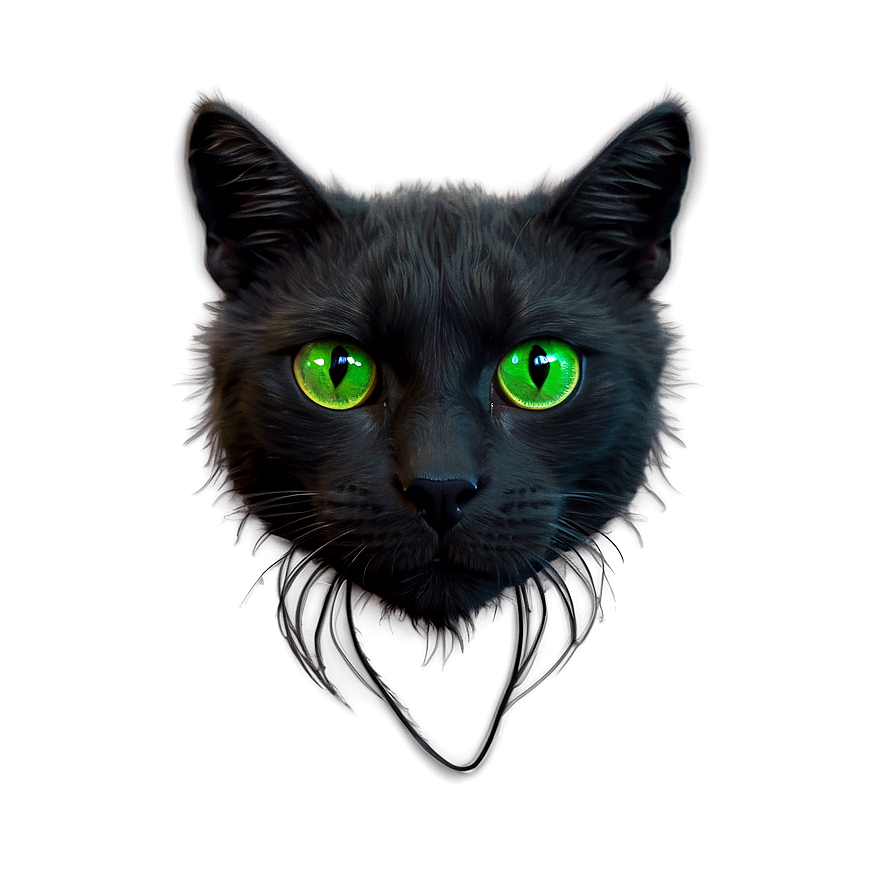 Black Cat With Green Eyes Png 33