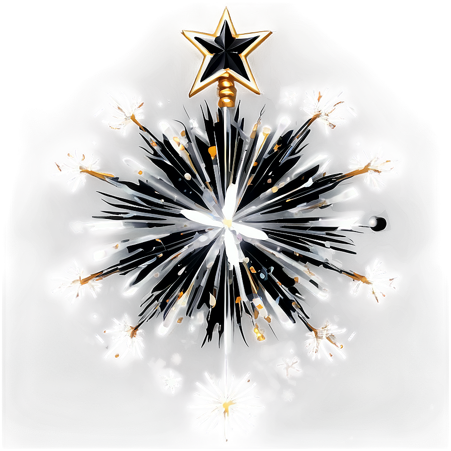 Black Christmas Tree Star Png Pwc81