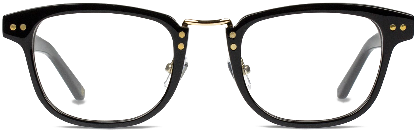 Black Classic Eyeglasses Front View