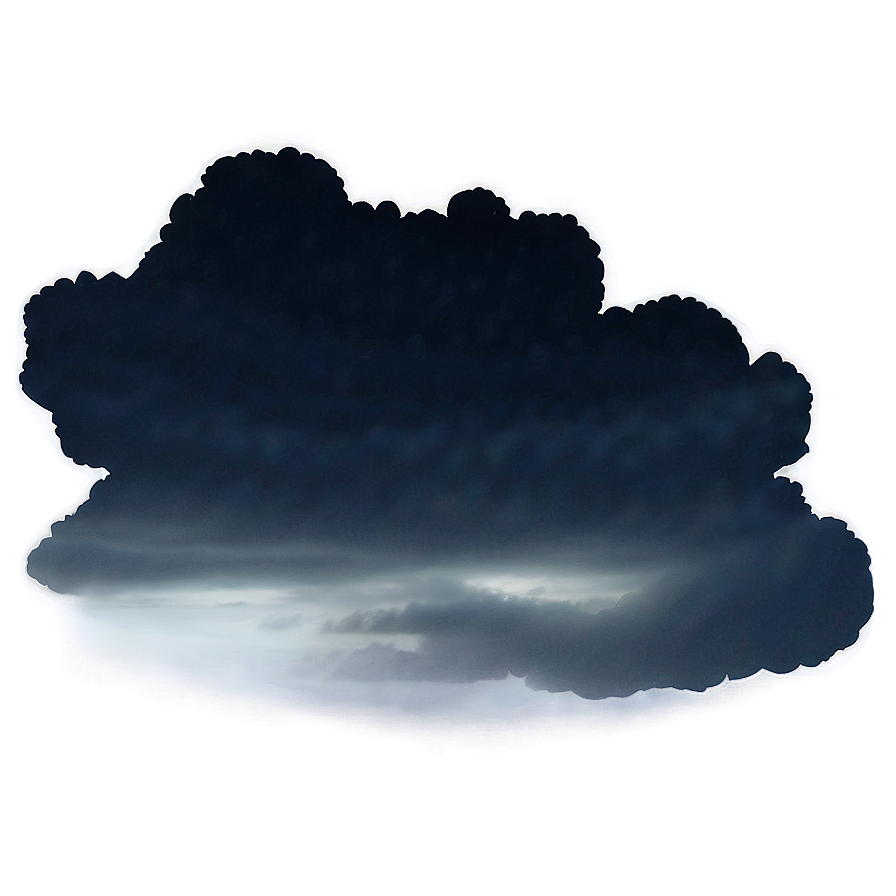 Black Clouds Night Sky Png Aqu