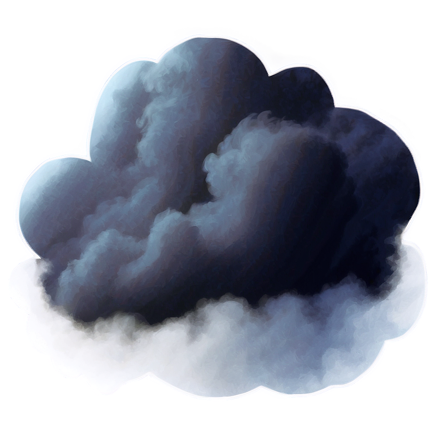 Black Clouds Night Sky Png Hws