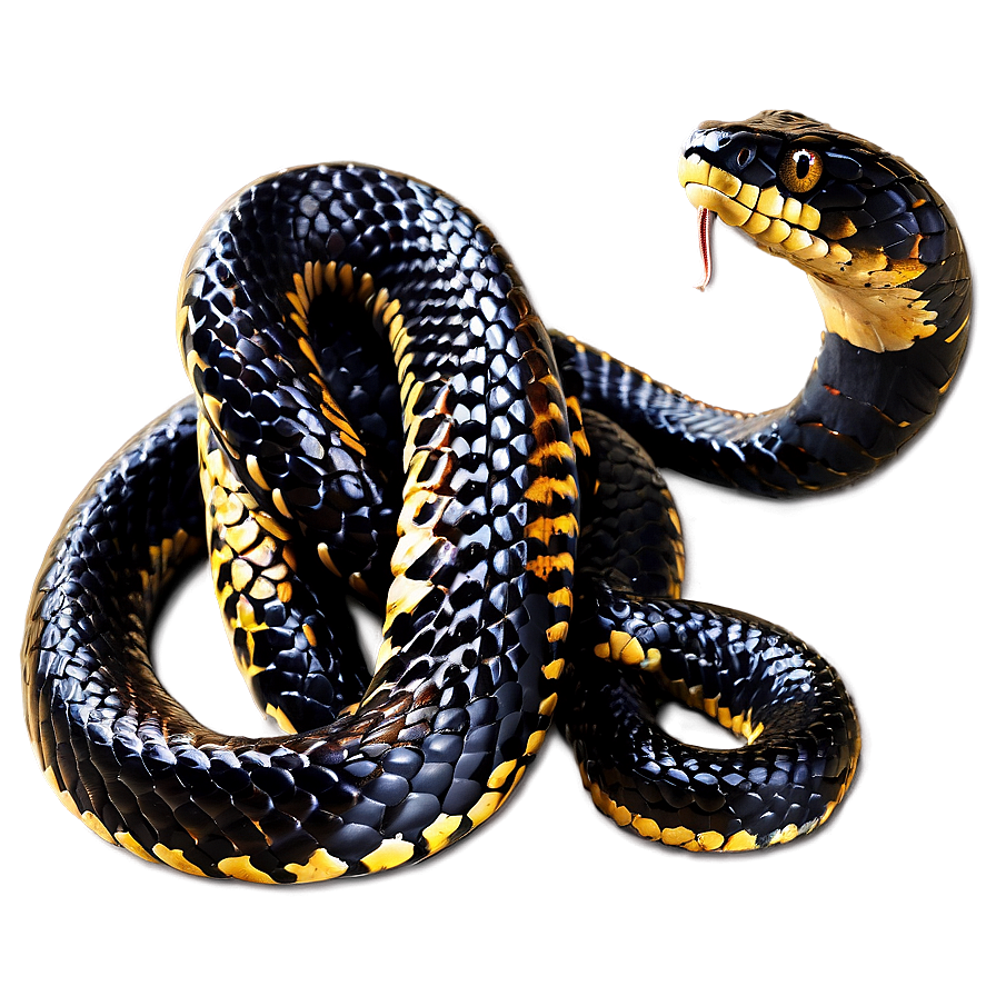 Black Cobra Snake Art Png 06132024