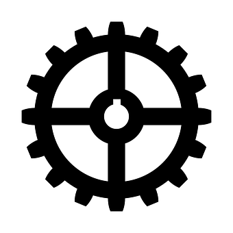 Black Cogwheel Icon