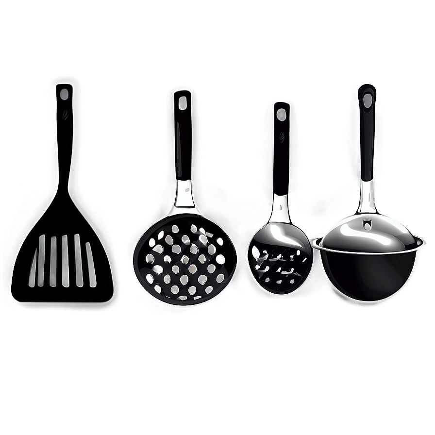 Black Cooking Utensils Png 13