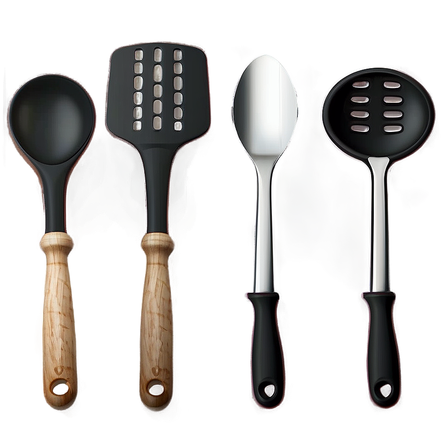 Black Cooking Utensils Png Uec64