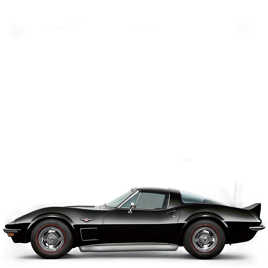 Black Corvette Png 06252024