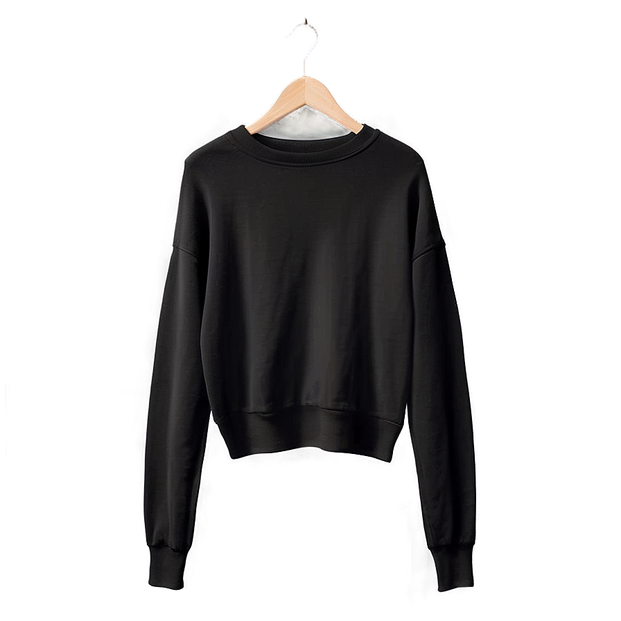 Black Crew Neck Sweater Png Akv37