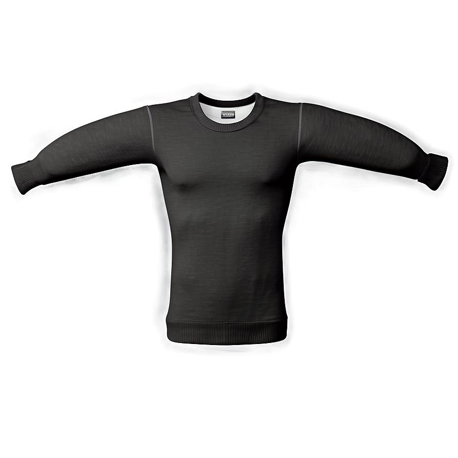 Black Crew Neck Sweater Png Amr48