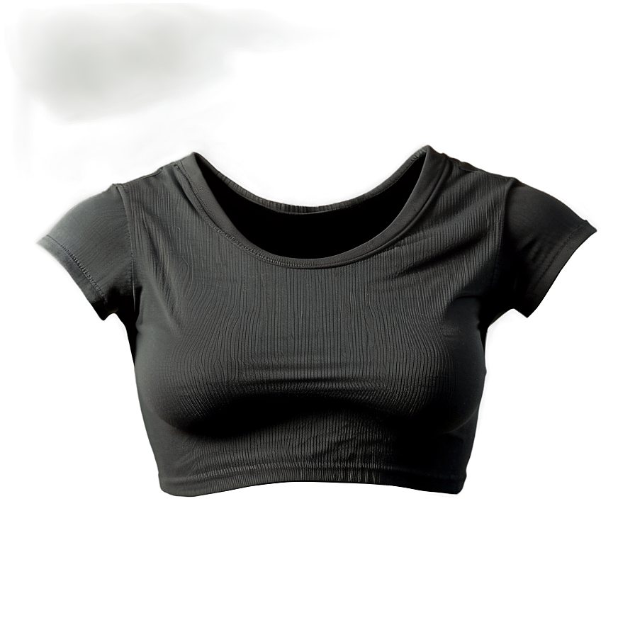 Black Crop Top Aesthetic Png 81