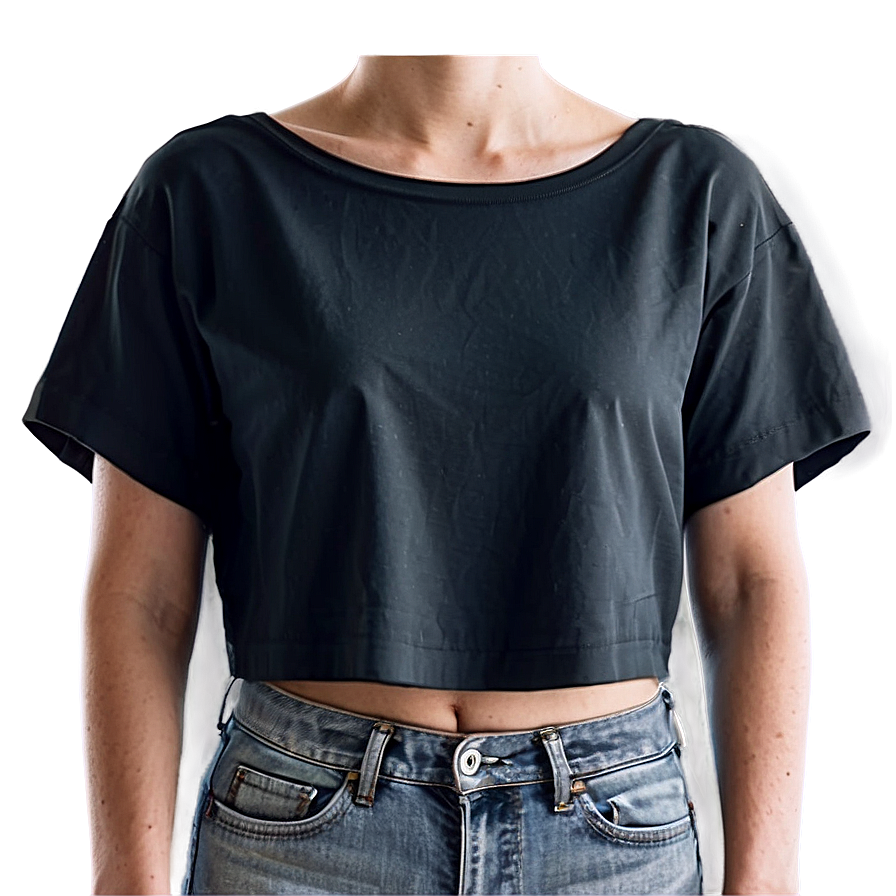 Black Crop Top Silhouette Png 63