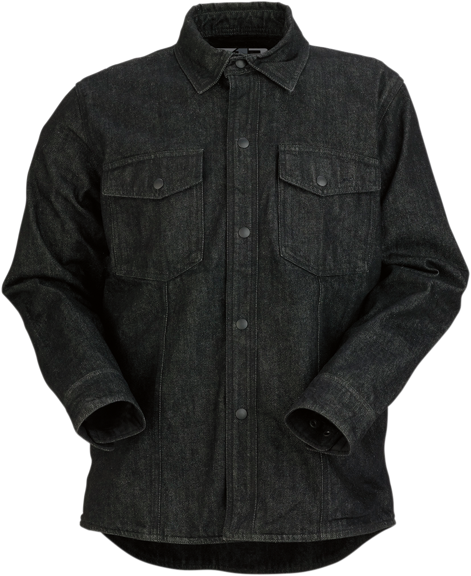 Black Denim Jacket Front View