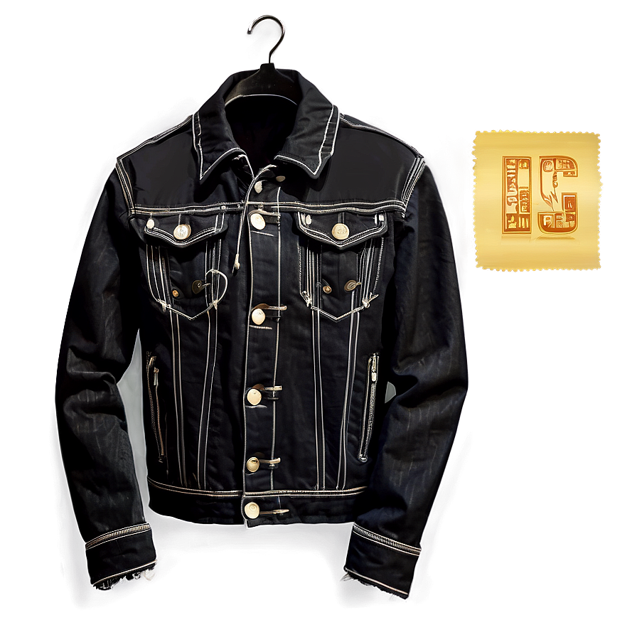 Black Denim Jacket Png 39