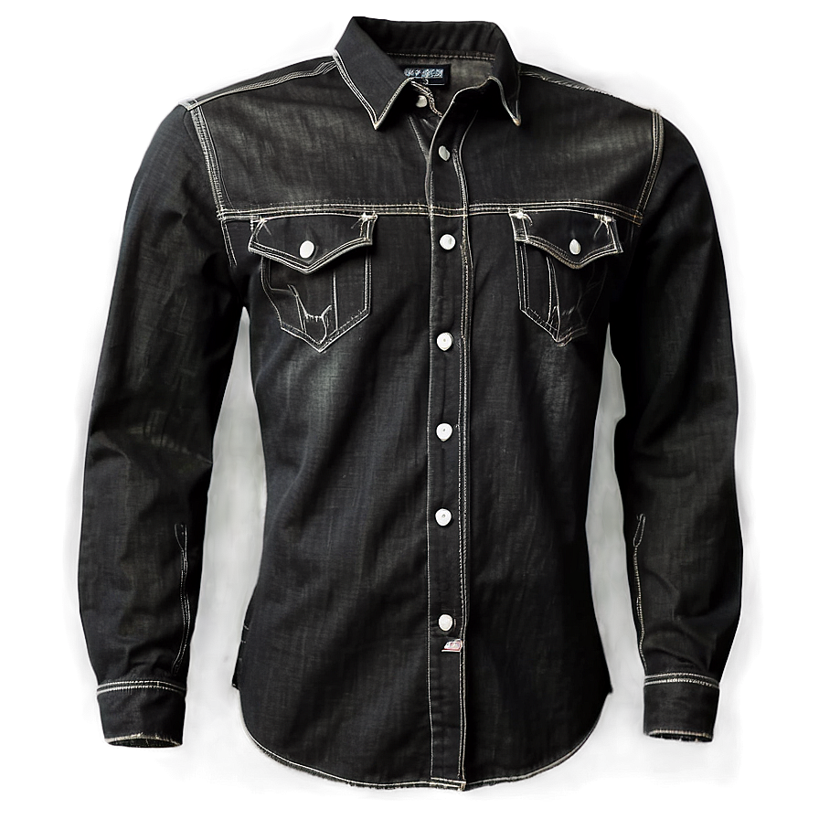 Black Denim Shirt Png Ccj