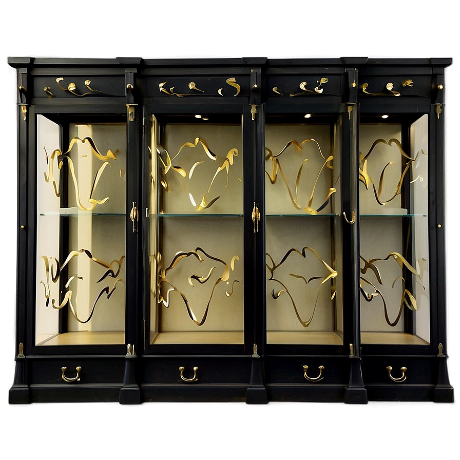 Black Display Cabinet Png 57