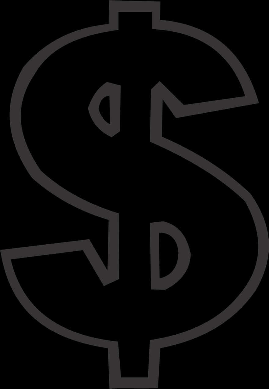 Black Dollar Sign Icon