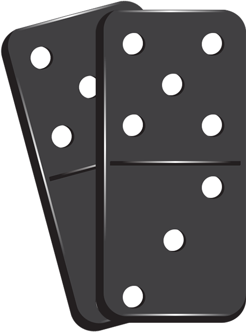 Black Dominoes Vector Illustration