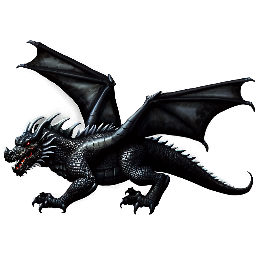 Black Dragon And Castle Png 06252024