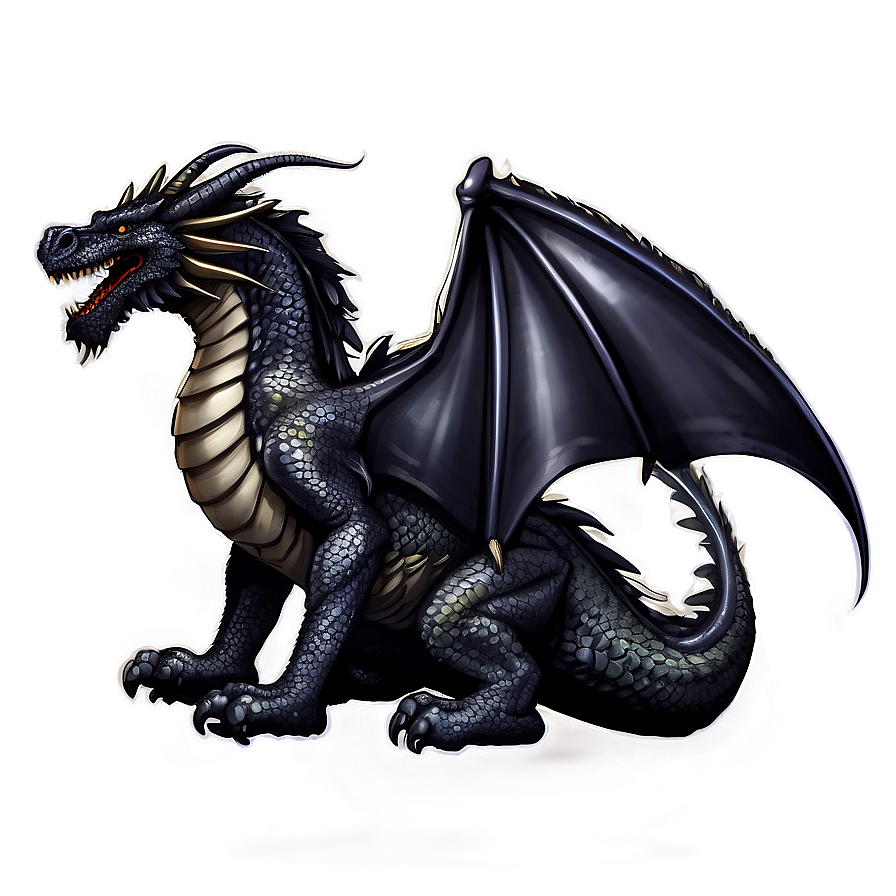 Black Dragon Illustration Png 80