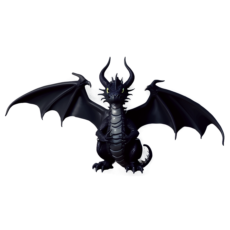 Black Dragon In Stormy Sky Png 06252024