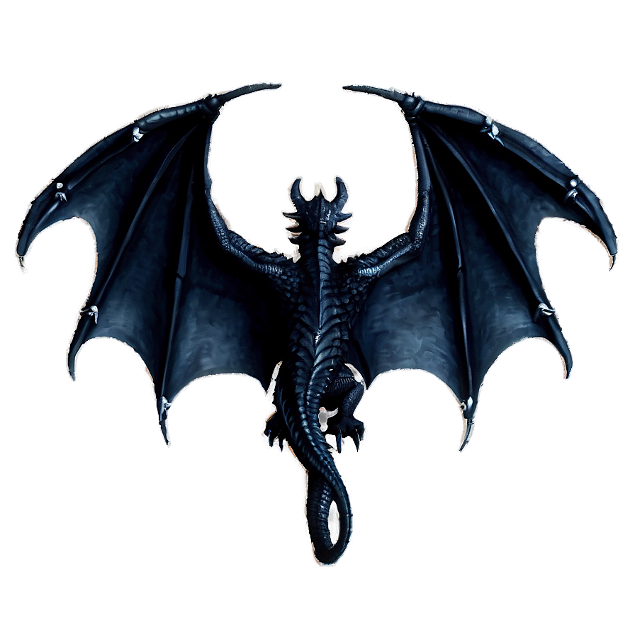 Black Dragon Wings Spread Png Itj