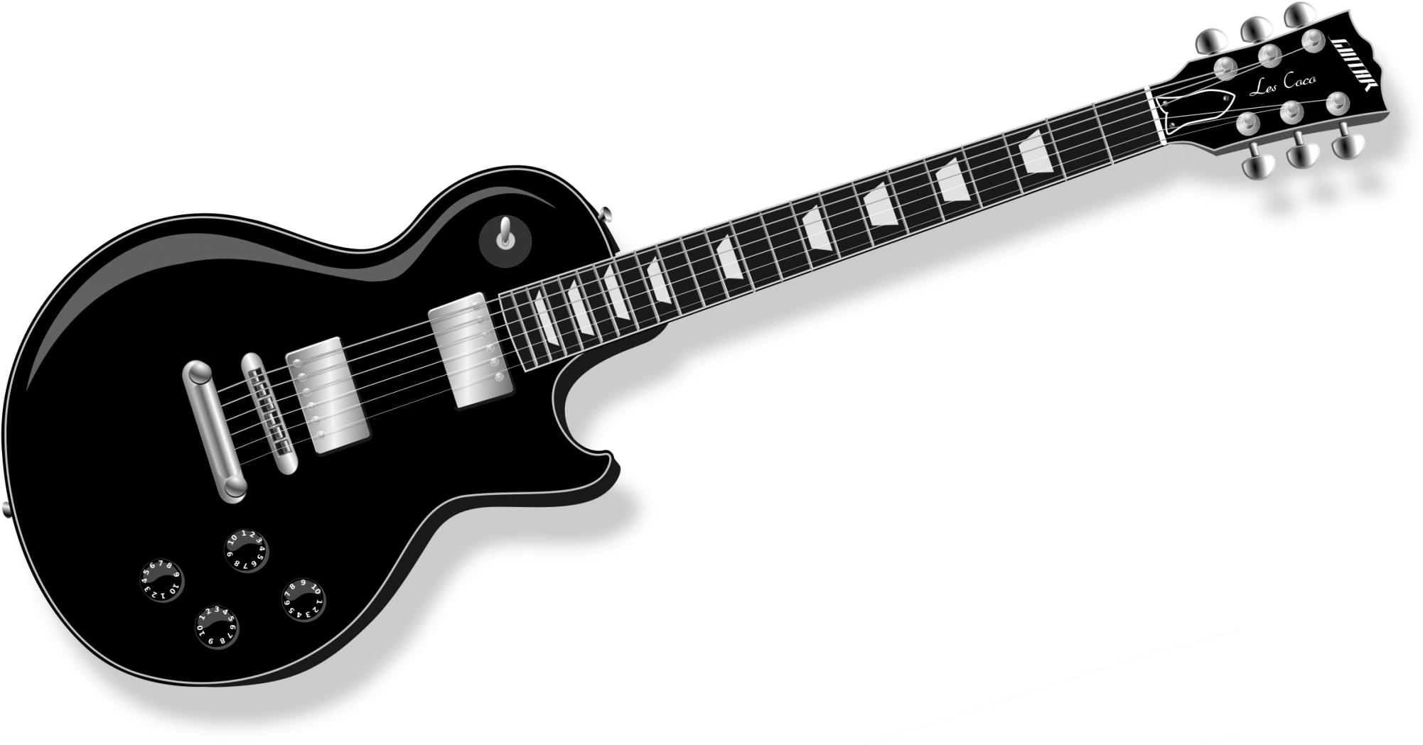 Black Electric Guitar Classic Design