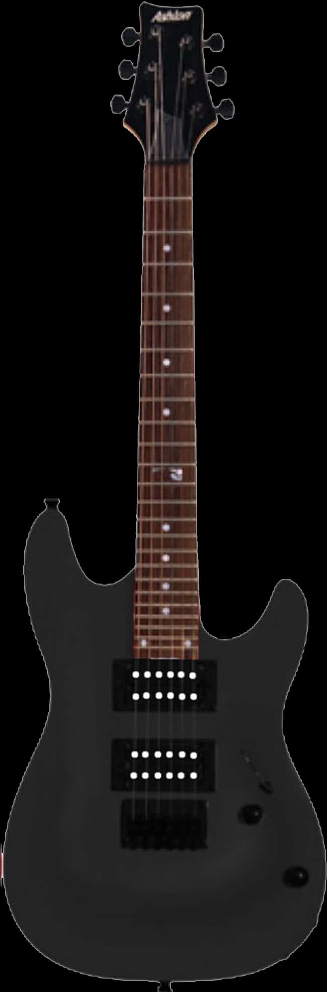 Black Electric Guitar Isolated