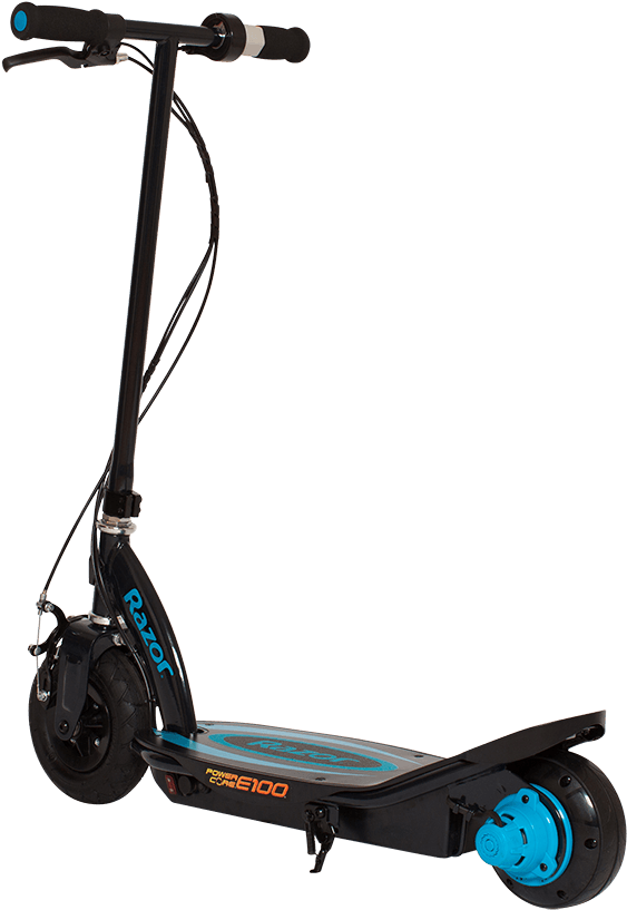 Black Electric Scooter Isolated