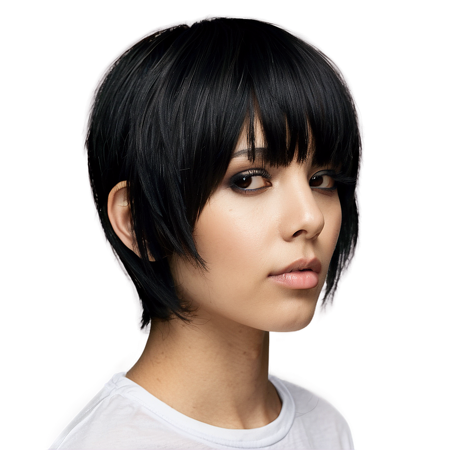 Black Emo Haircut Png 1