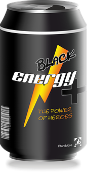 Black Energy Drink Can