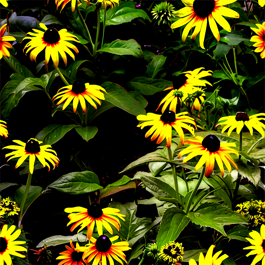 Black Eyed Susan Garden View Png Jow8