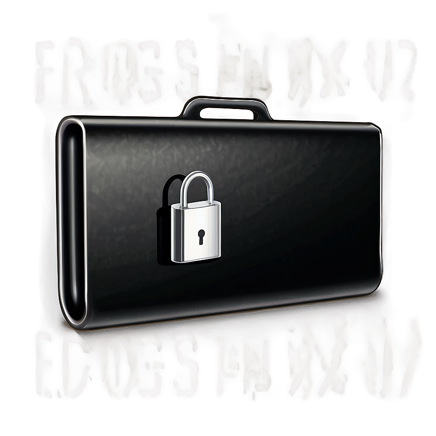 Black Folder With Lock Png 1