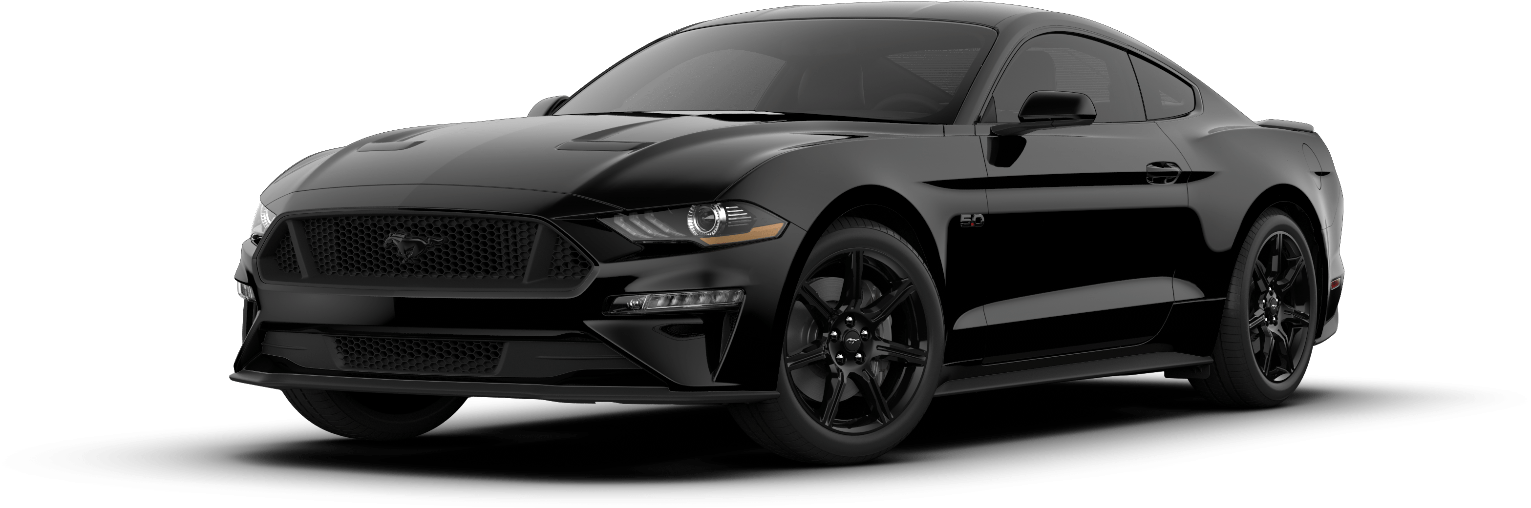 Black Ford Mustang G T Side View