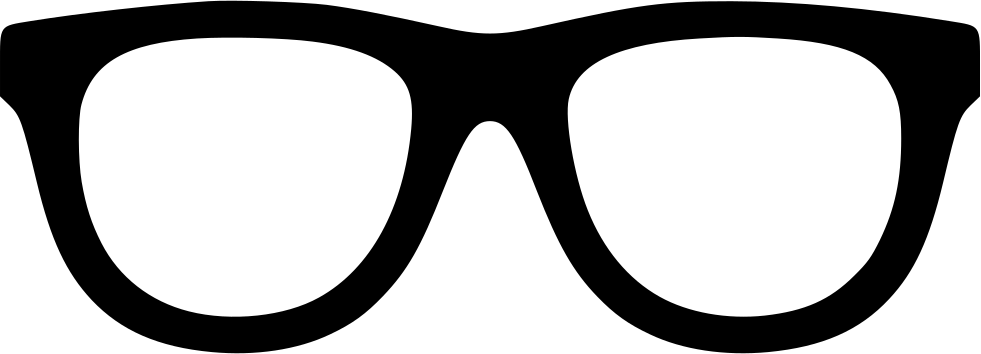 Black Frame Eyeglasses Vector