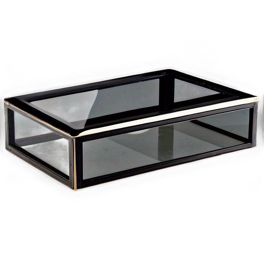 Black Framed Glass Box Png Mvg90