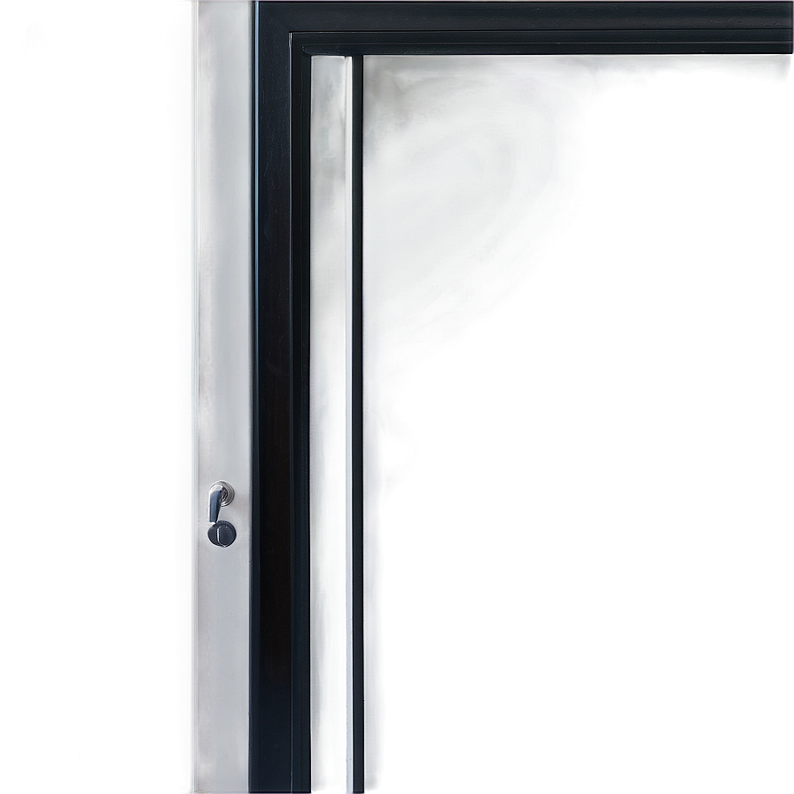 Black Framed Glass Door Png 06122024