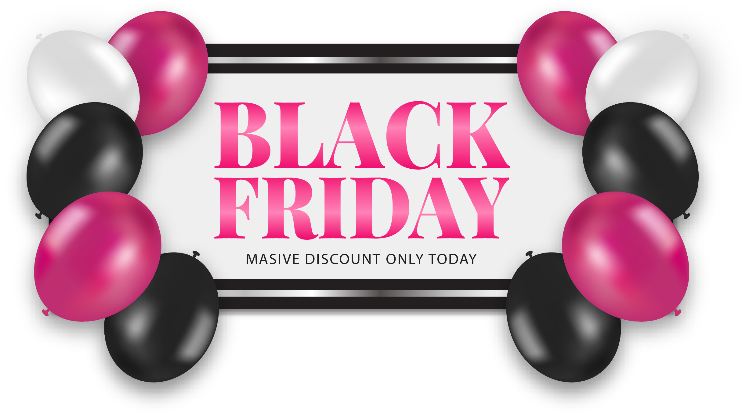 Black Friday Sale Balloons Banner