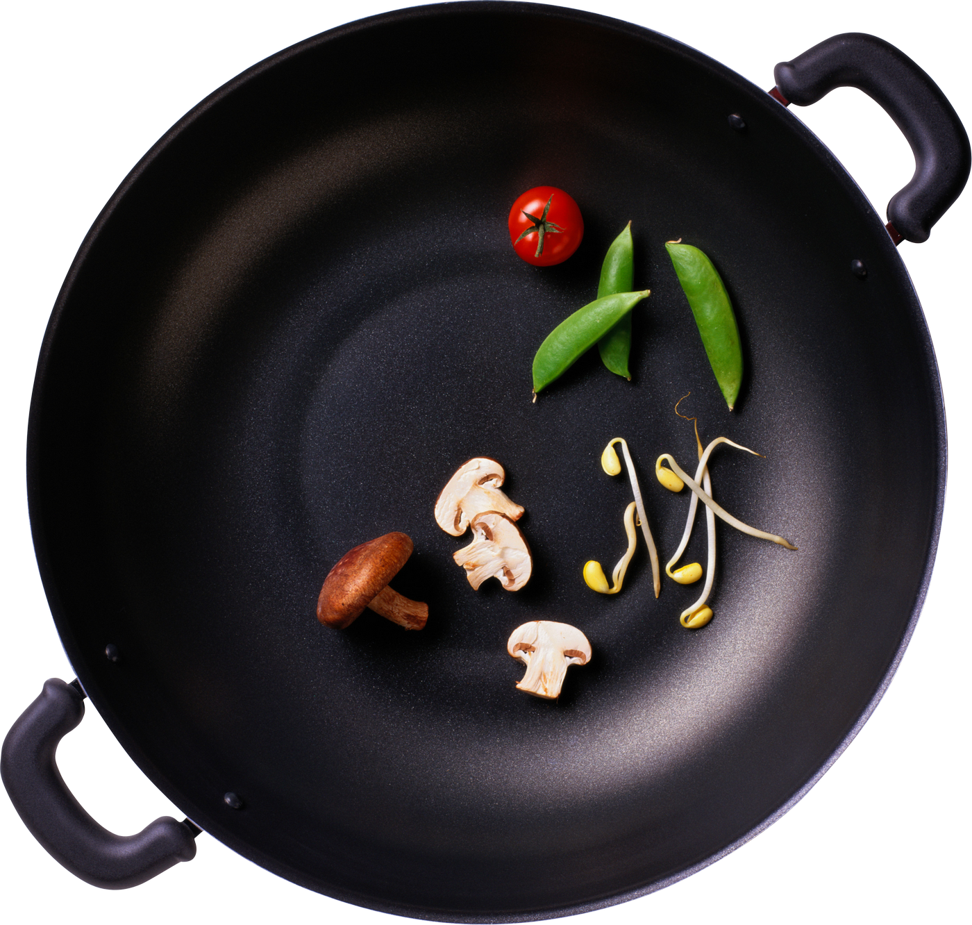 Black Frying Panwith Vegetables