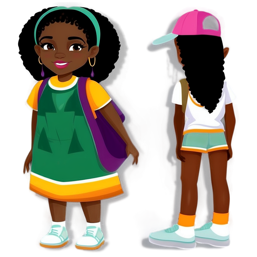 Black Girl Cartoon Avatar Png 06252024