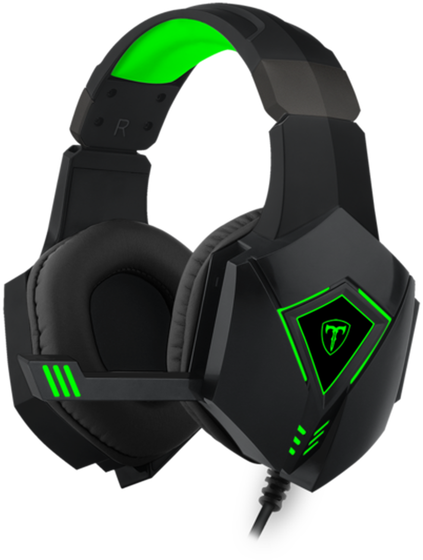 Black Green Gaming Headset