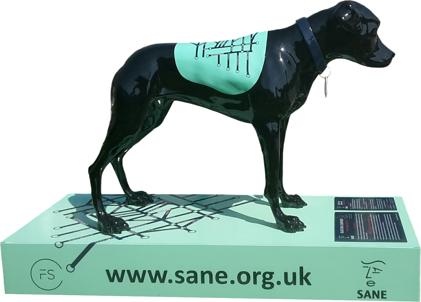 Black Greyhound Sculpture S A N E Charity