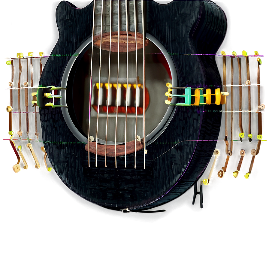 Black Guitar Strings Png 06292024