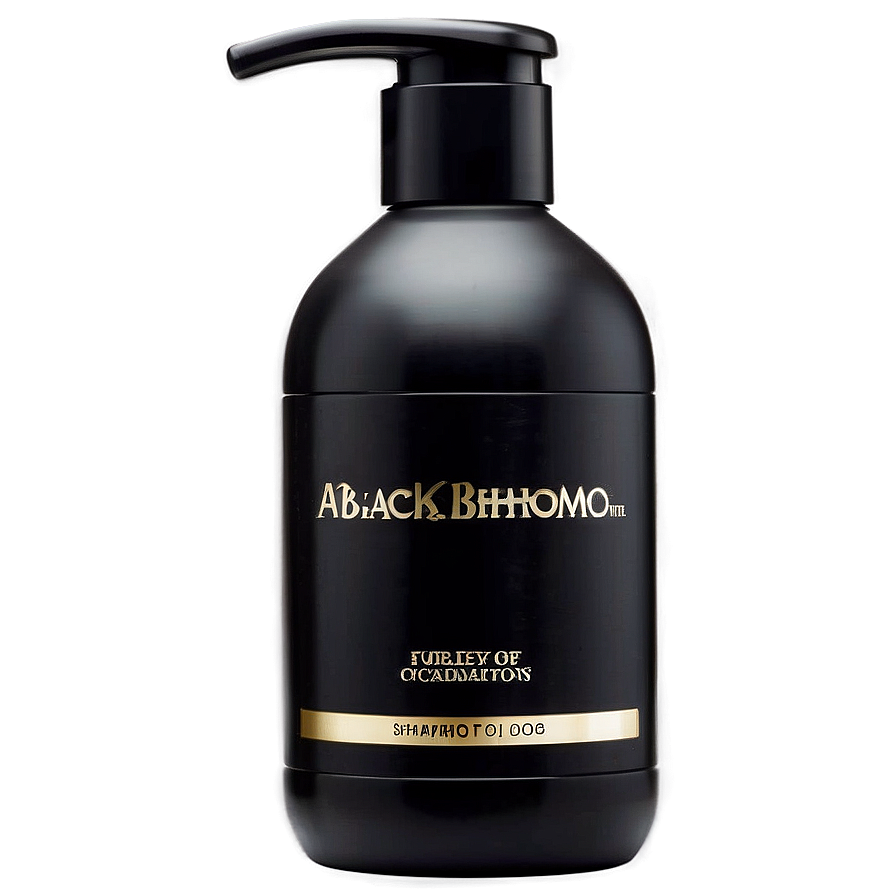 Black Hair Shampoo Bottle Png 5