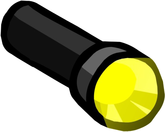 Black Handheld Flashlight Illustration