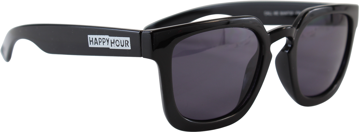 Black Happy Hour Sunglasses