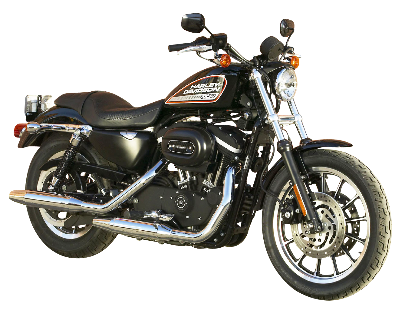 Black Harley Davidson Motorcycle