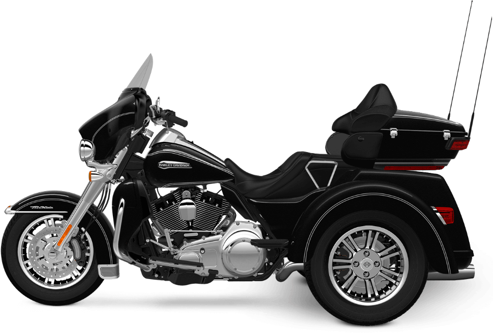 Black Harley Davidson Trike Motorcycle