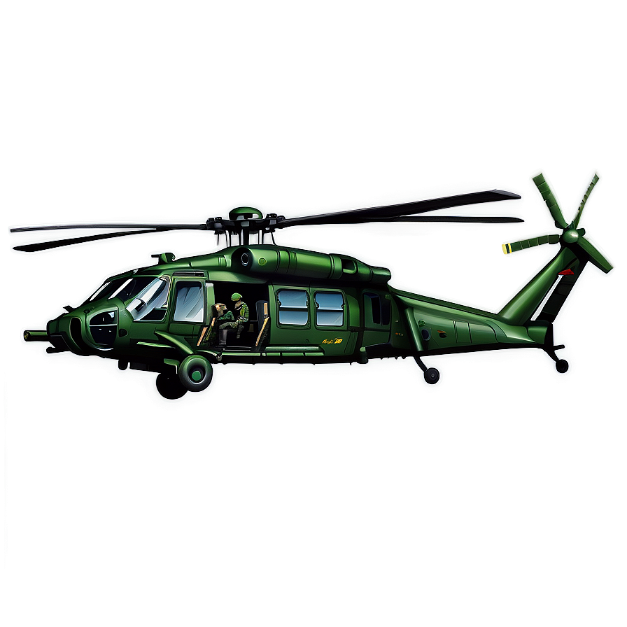 Black Hawk Air Assault Helicopter Png Peb6