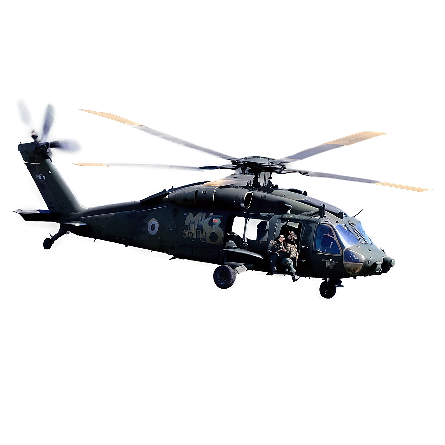 Black Hawk Helicopter Aerial View Png Twg