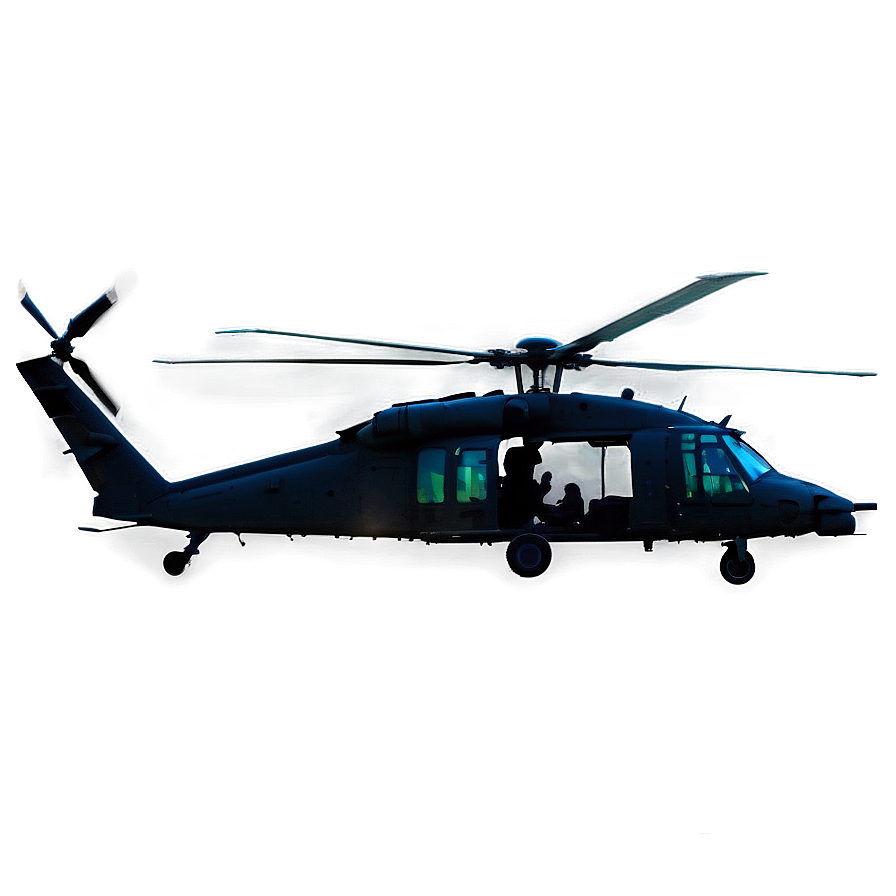 Black Hawk Helicopter At Dawn Png Sef83